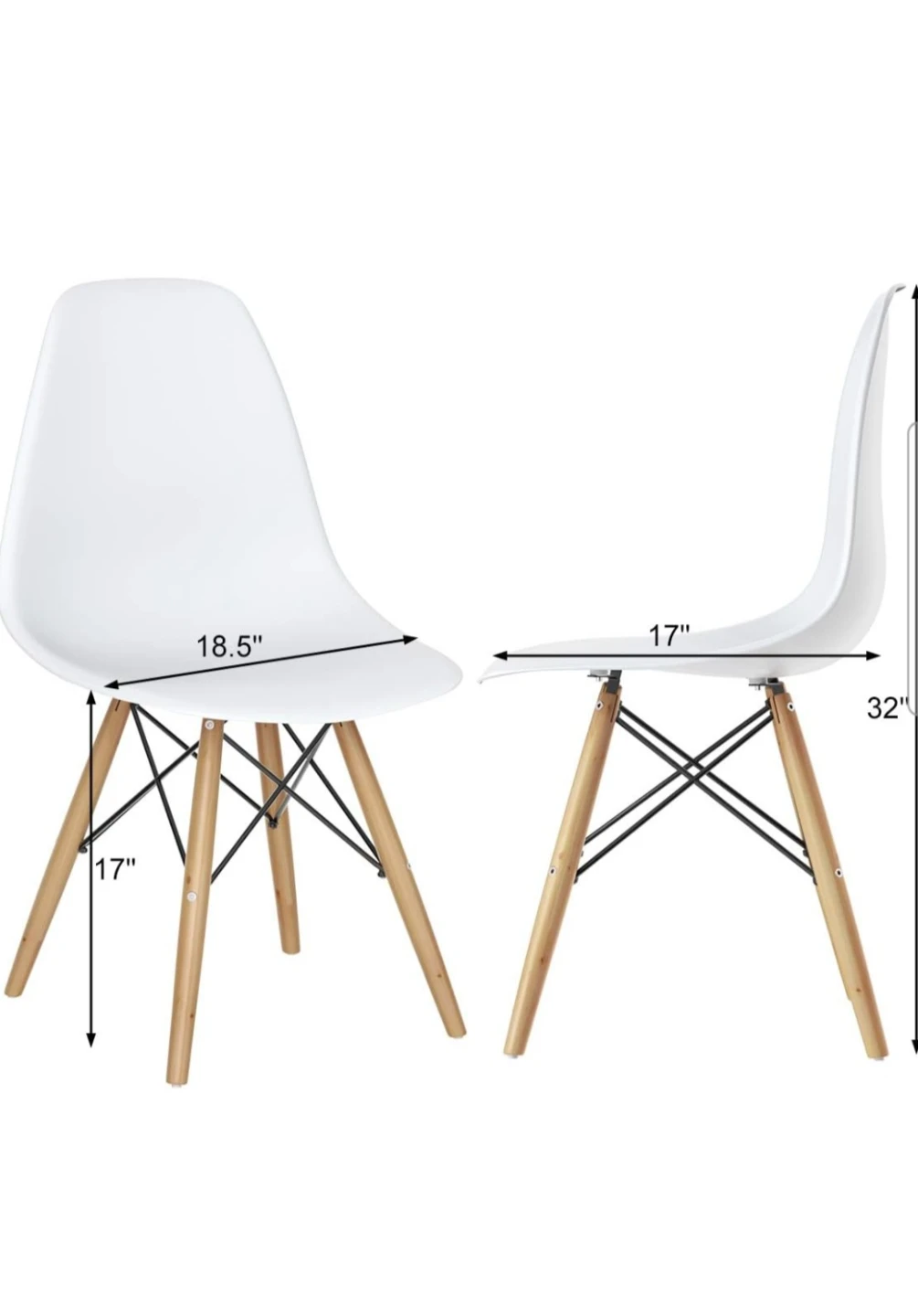 Dinning chair - 2 White chairs - photo 4
