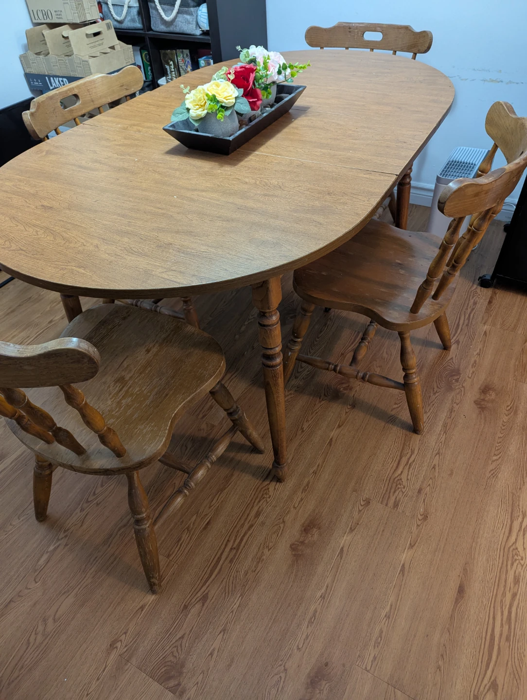 Wooden Dining Table Set with 4 Chairs - photo 3