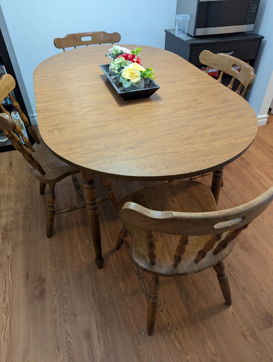 Wooden Dining Table Set with 4 Chairs - photo 4