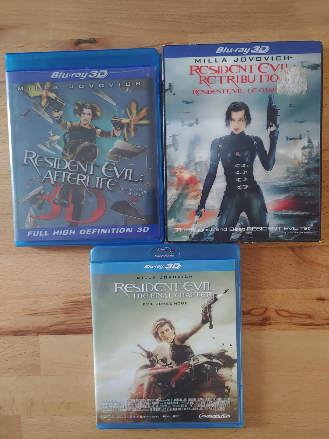 Resident Evil 3D Blu-ray Trilogy - all for $50