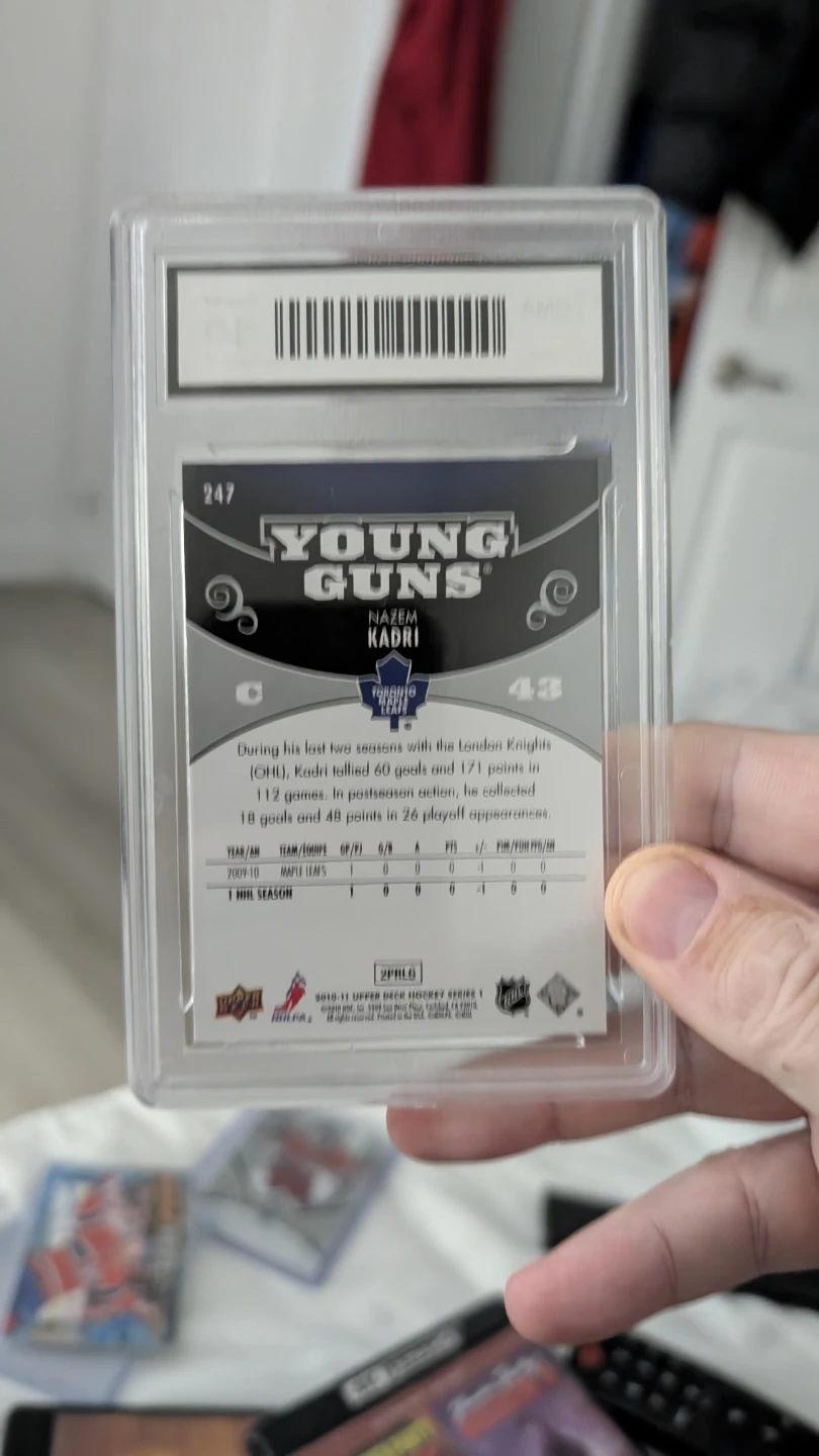 2010 Upper Deck Nazem Kadri Young Guns Rookie Card  Gem MT 10 - photo 2