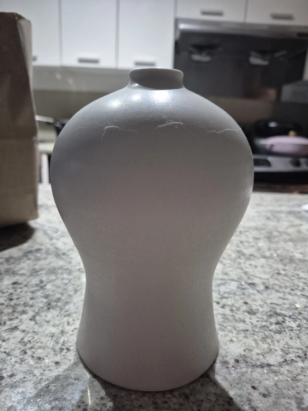 Handmade White Ceramic Pottery (Can be a vase or a bottle) - photo 2
