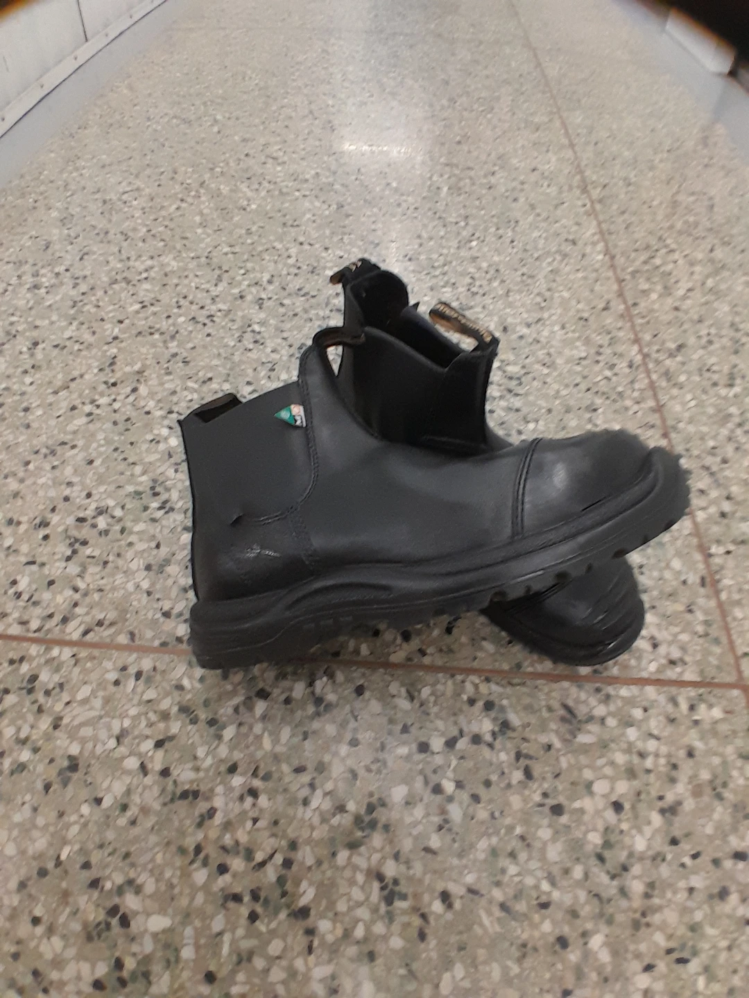 Blundstone Black Leather Steel Toe Work Boots Men's Size 12
