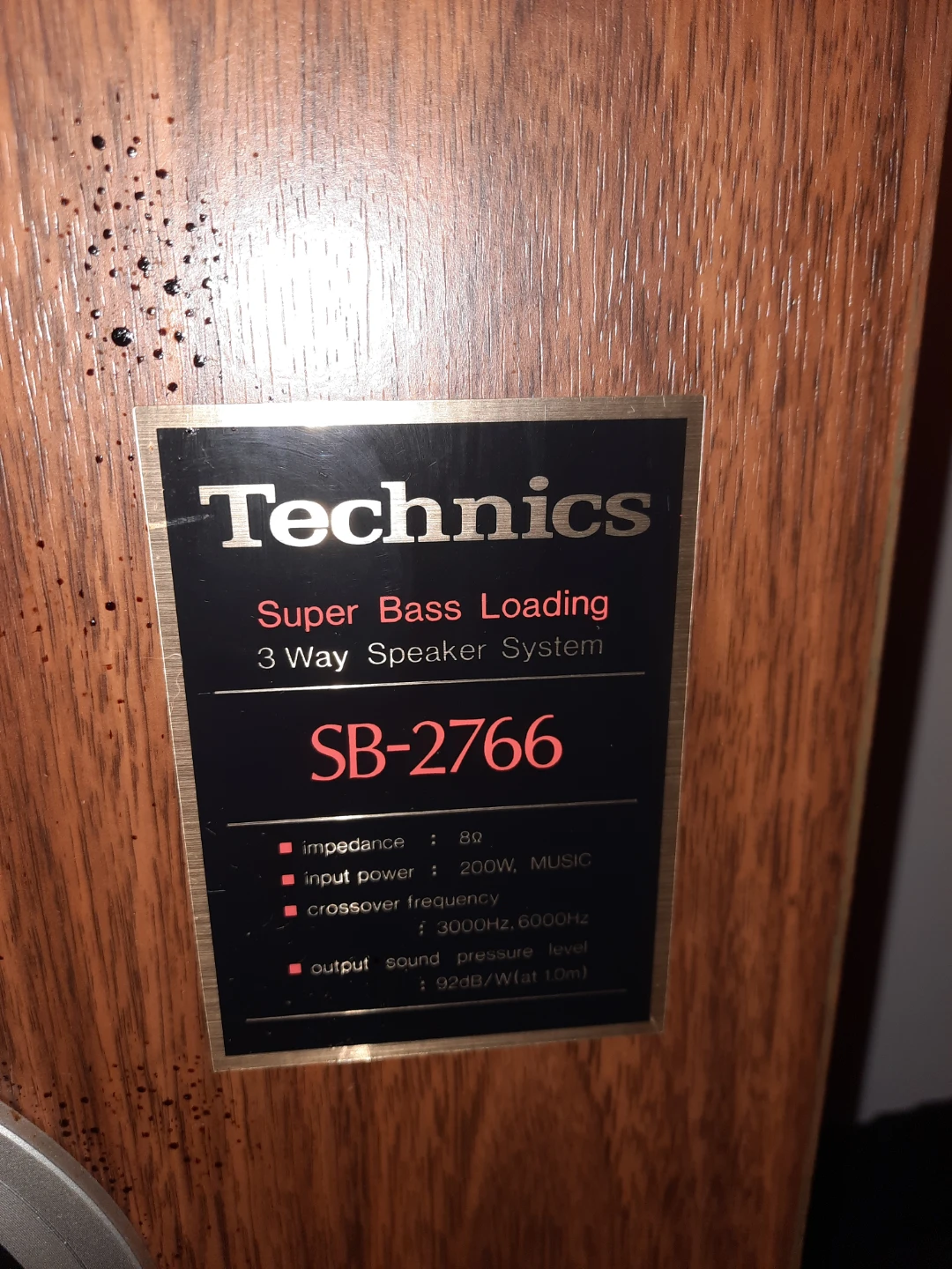 Technics SB-2766 Super Bass Loading 3 Way Speaker System - photo 3