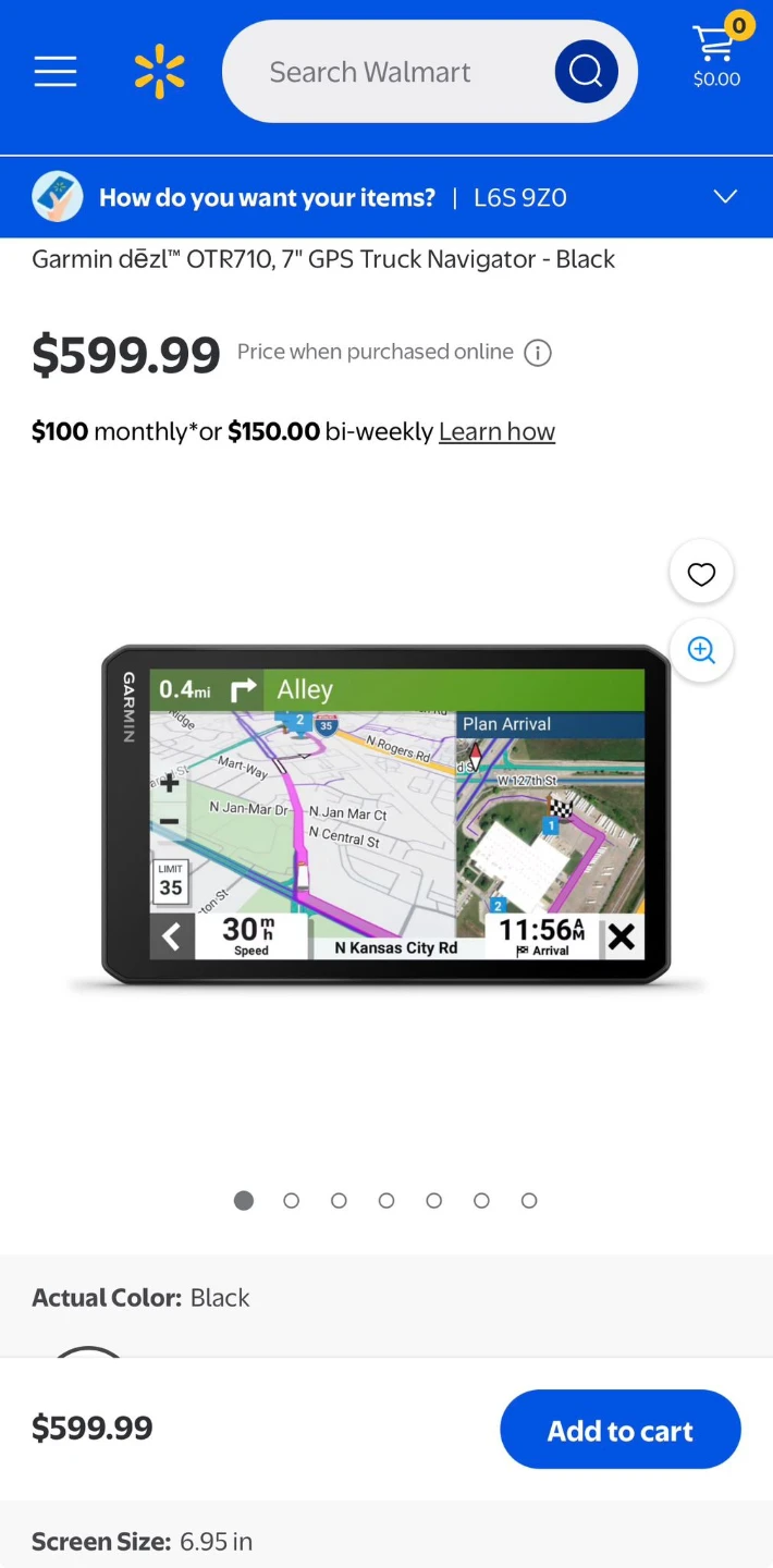 Garmin dezl OTR710 7" GPS Truck Navigator