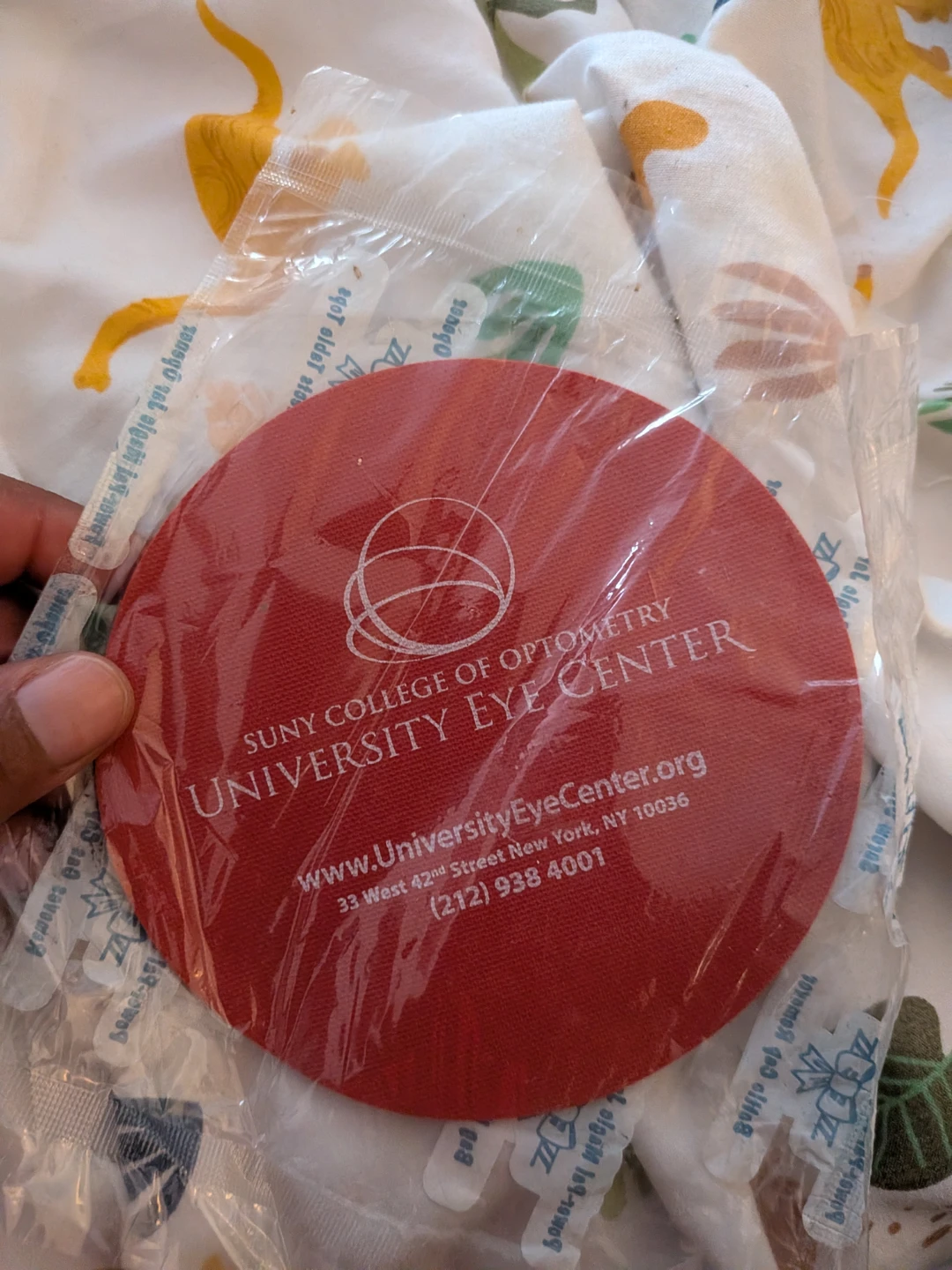 SUNY College of Optometry  Red Coaster/Jar Opener