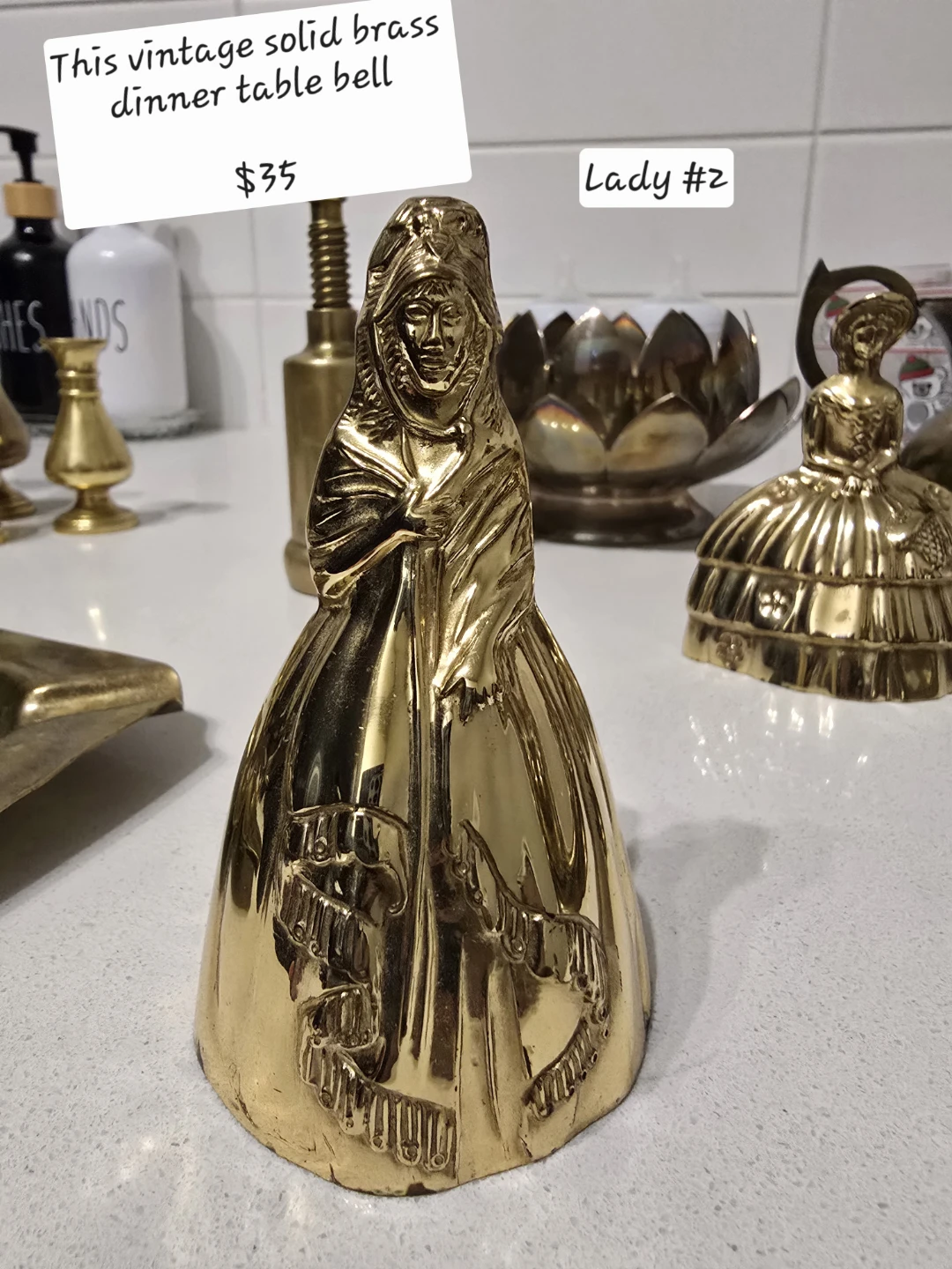 Vintage Solid Brass Dinner Table Bell