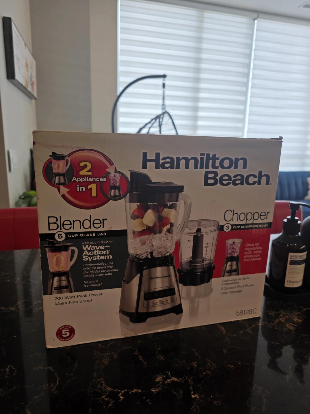 Hamilton Beach 2-in-1 Blender & Chopper – 58149C, With Box - photo 3