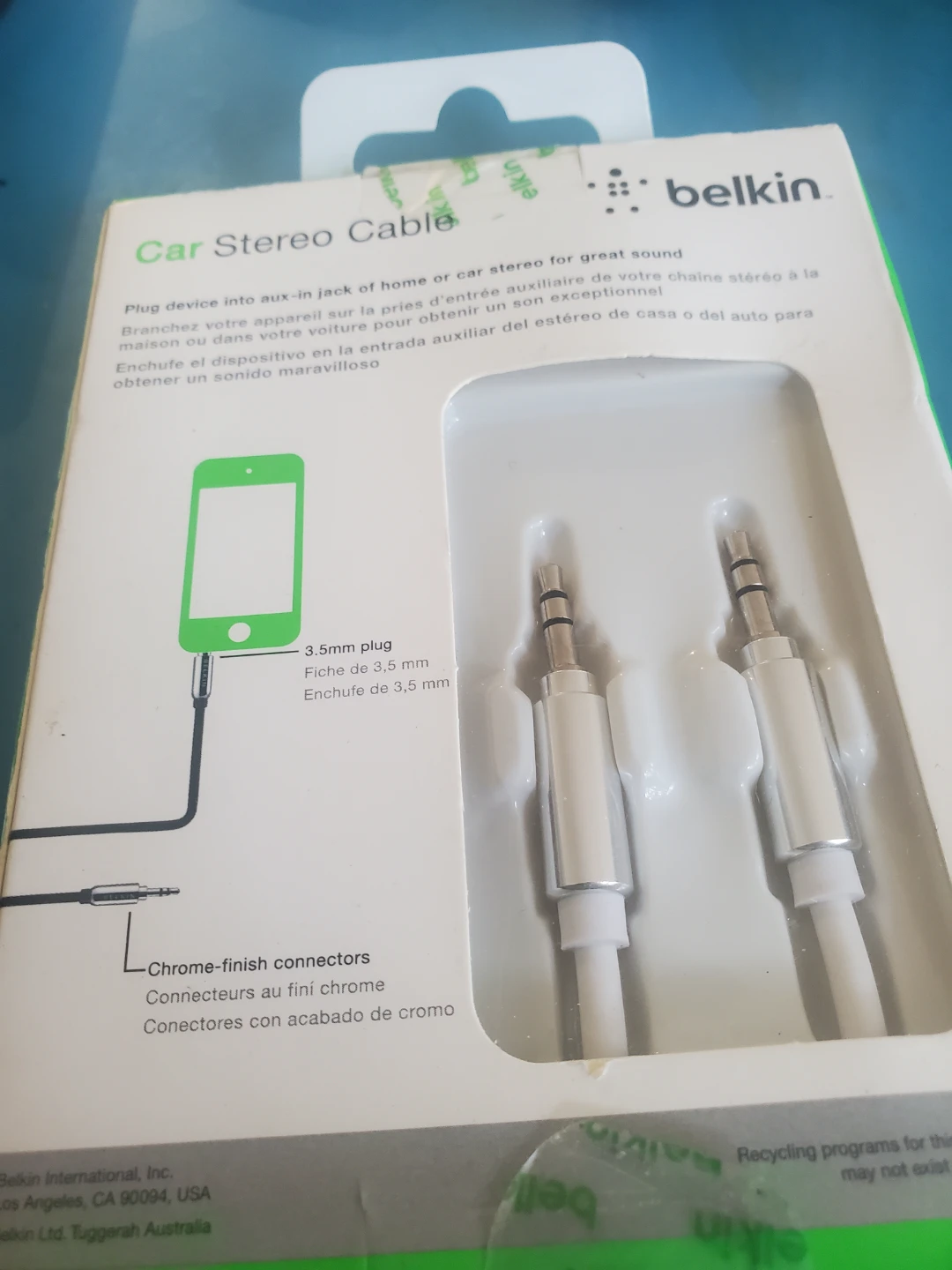 Belkin Car Stereo Cable 3.5mm Plug