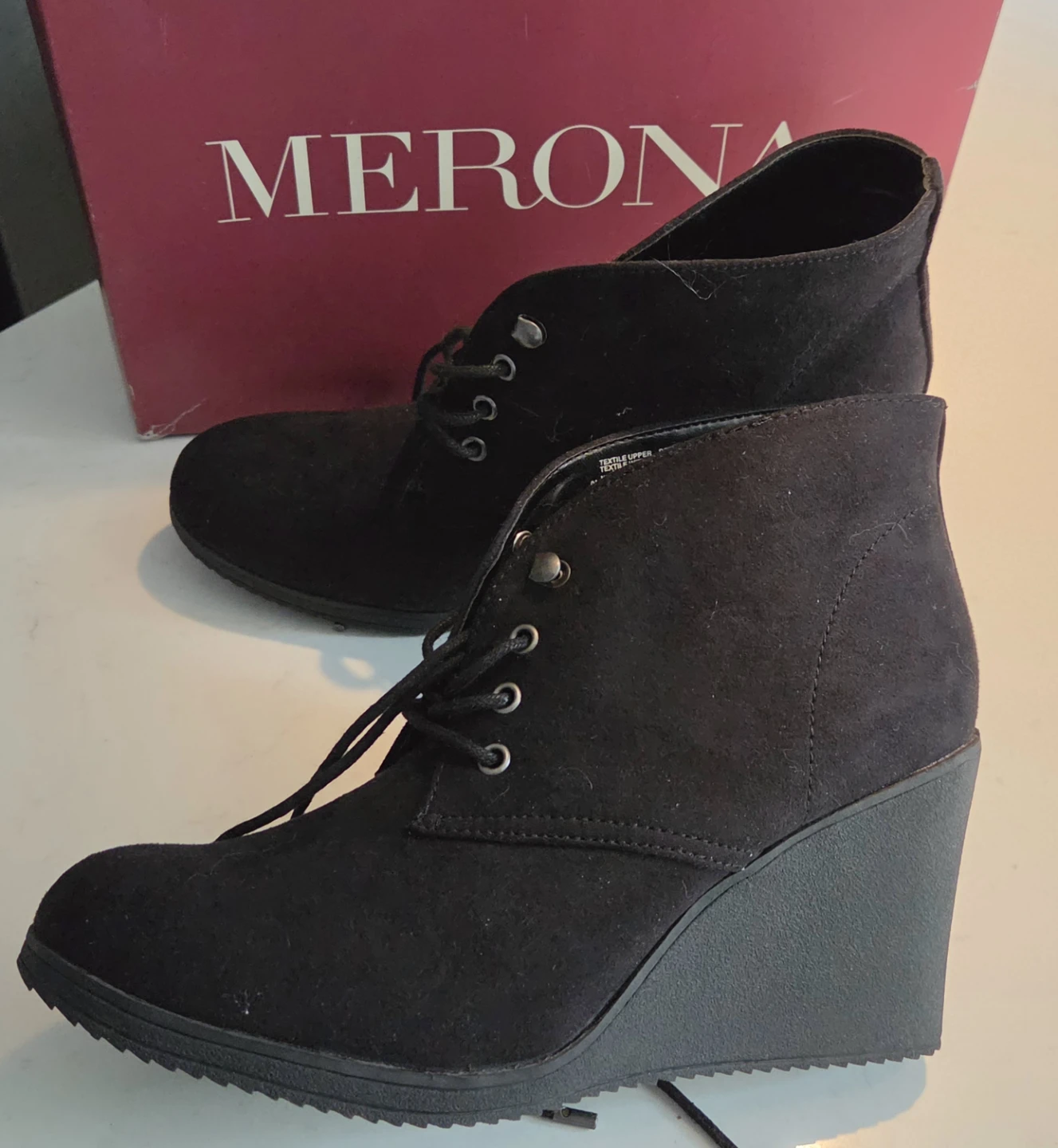 Women's Black Wedge Boots , Size 9.5 NEW - photo 5