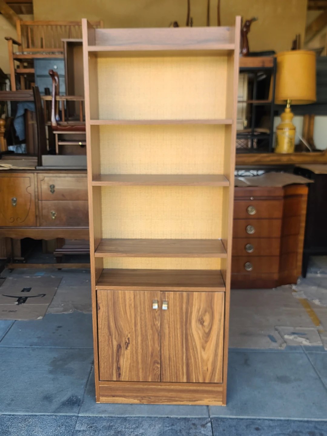 Palliser Wood Grain Bookcase with Cabinet