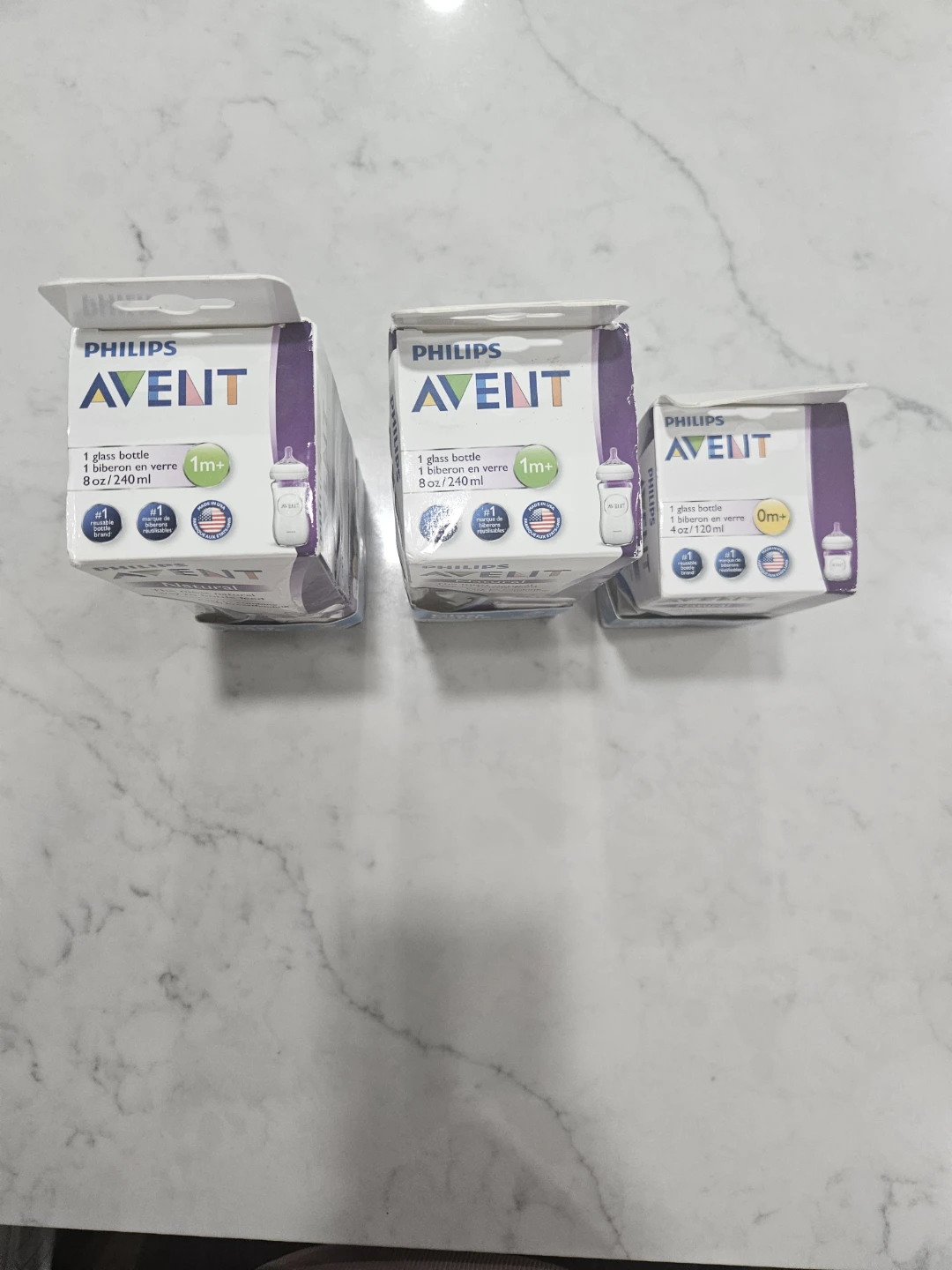 Philips Avent Natural Glass Bottles (8 oz. 240ml & 4oz. 120ml) - photo 2