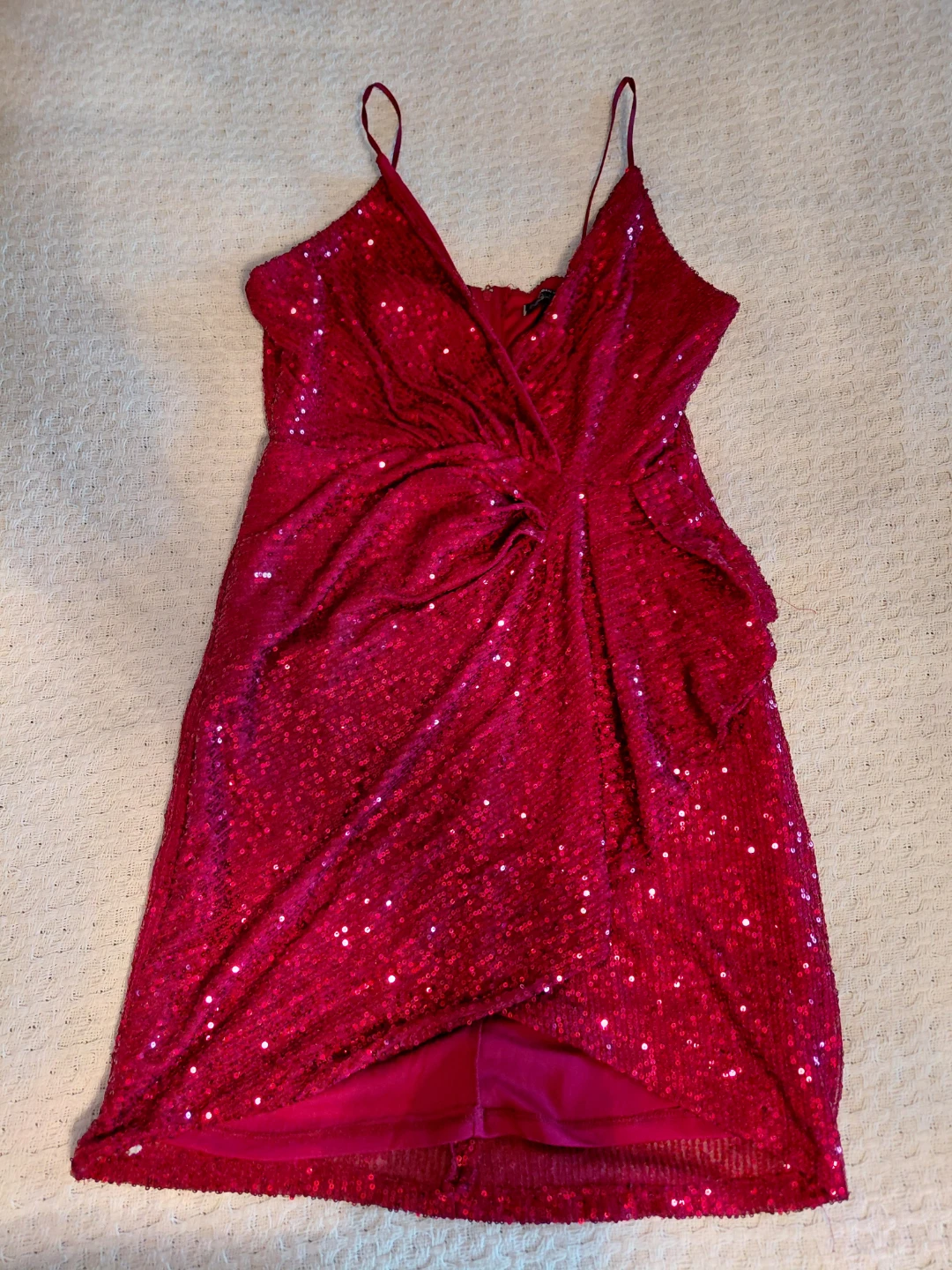 Pink Sequin Bodycon Mini Dress
