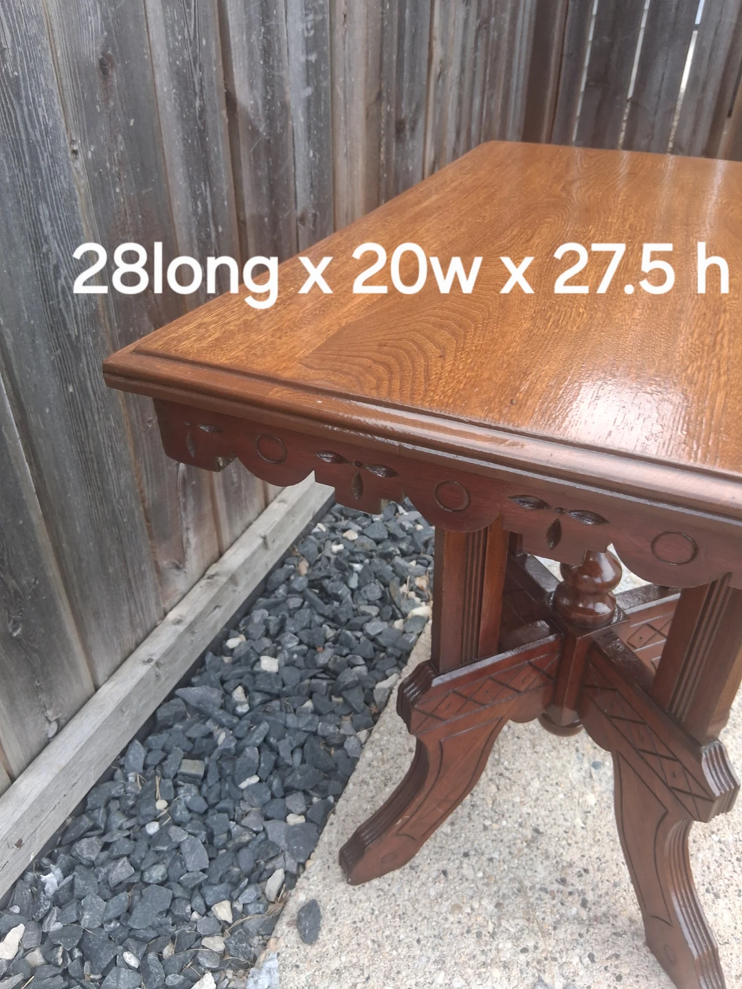 Vintage Wooden Side Table - photo 2