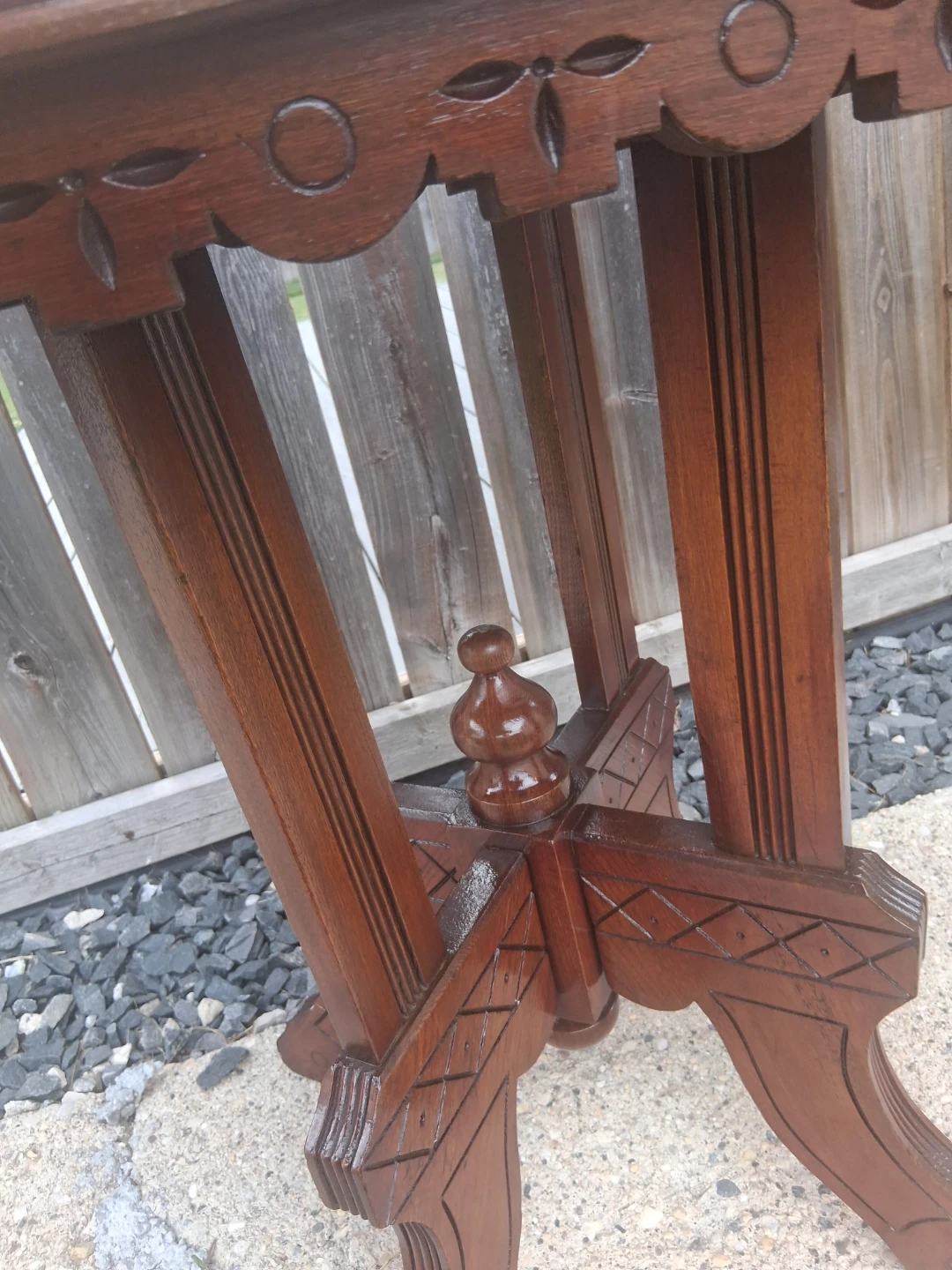 Vintage Wooden Side Table - photo 4