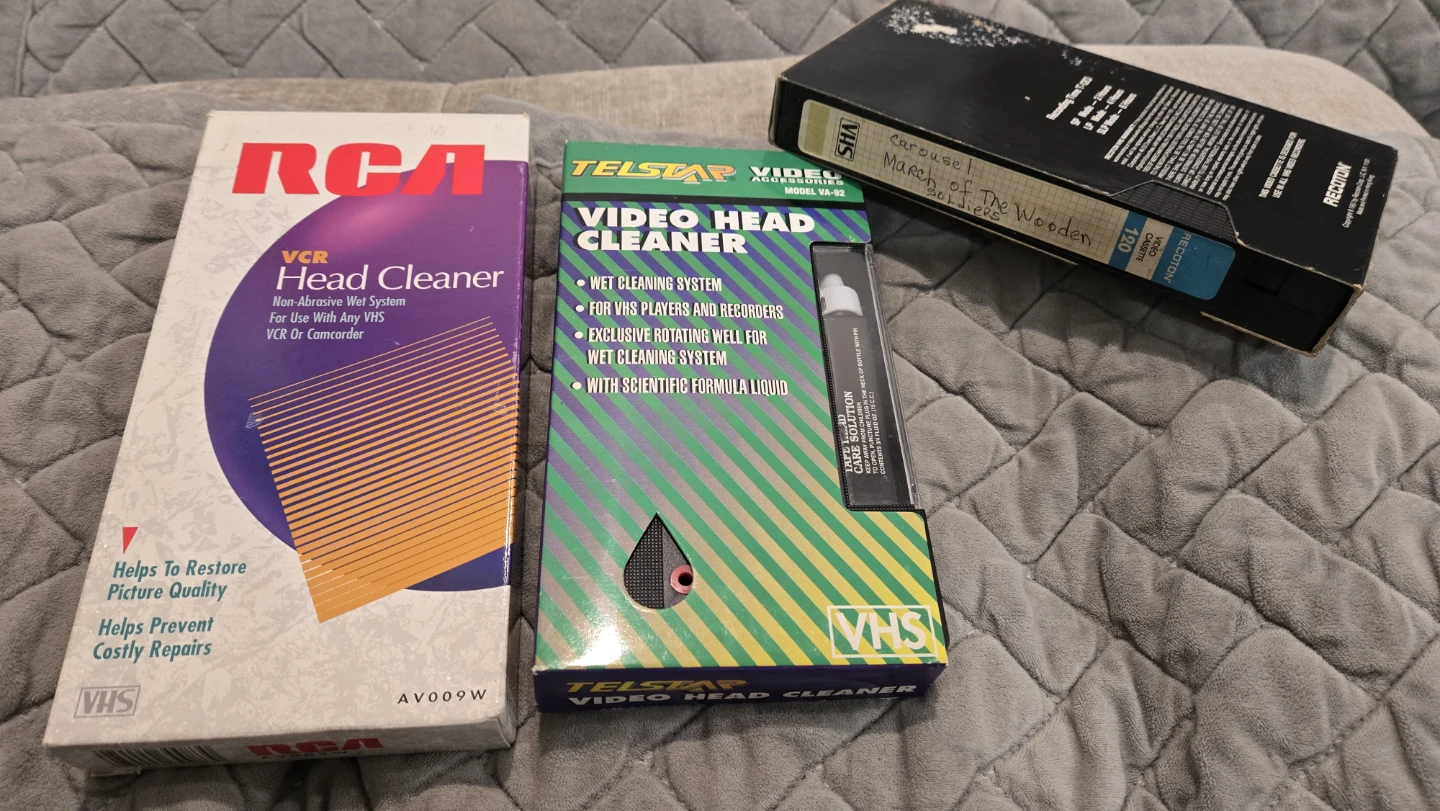 RCA and Telstar VHS Video Head Cleaner Set