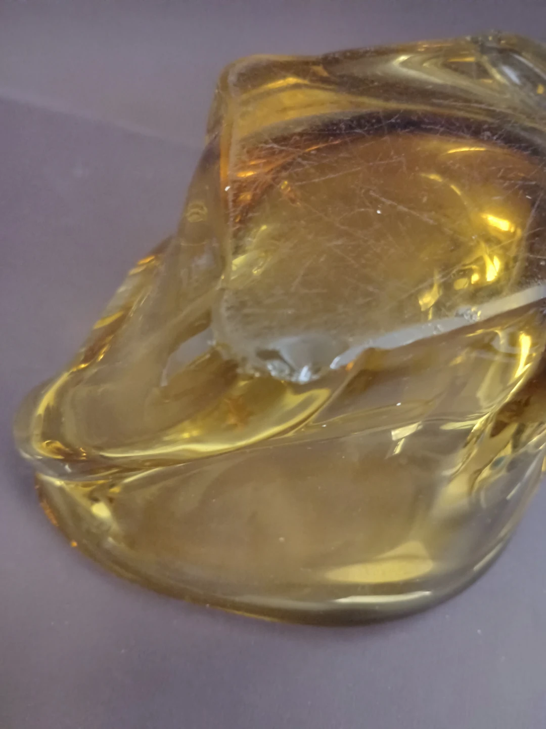 Amber Glass Ashtray - photo 2