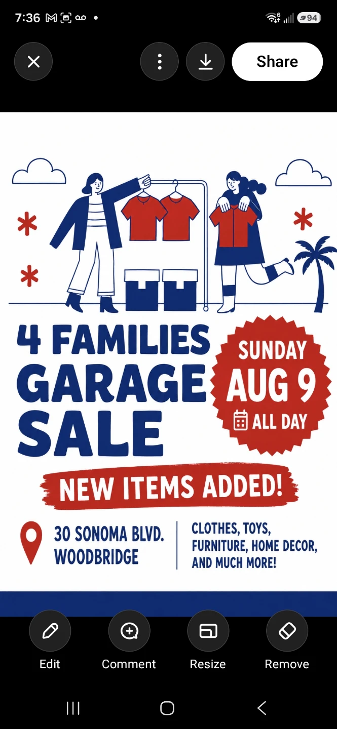 BIG SALE TOMORROW.  WOODBRIDGE