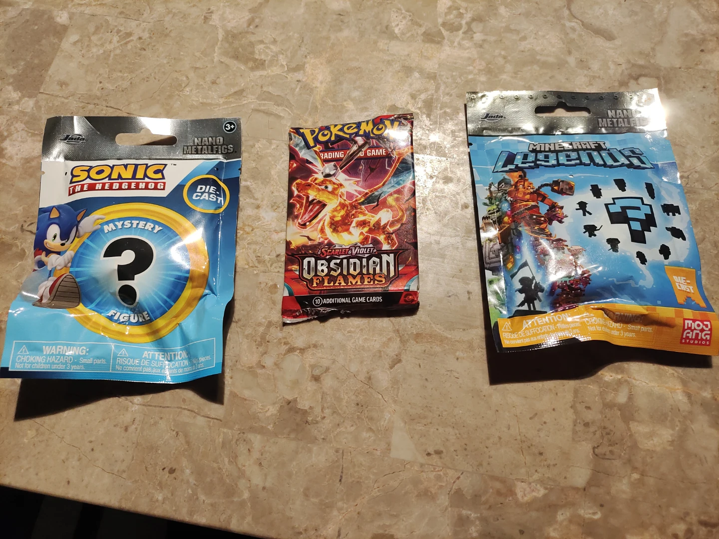 Pokemon Card Pack, Minecraft, Sonic and Superman Bundle