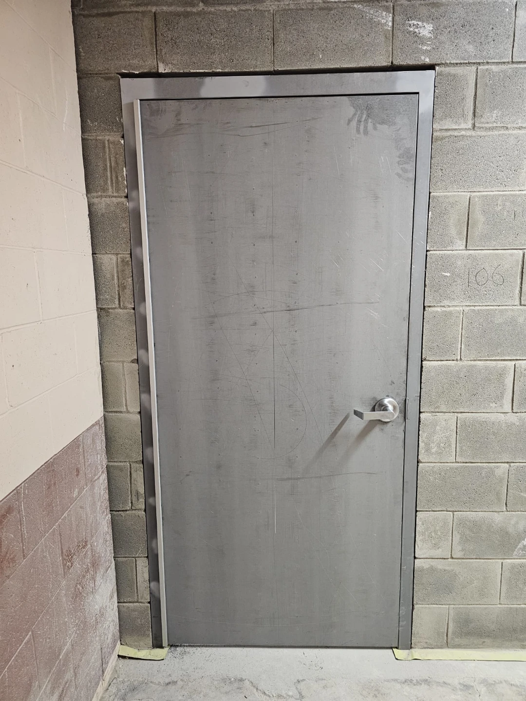 Commercial metal door