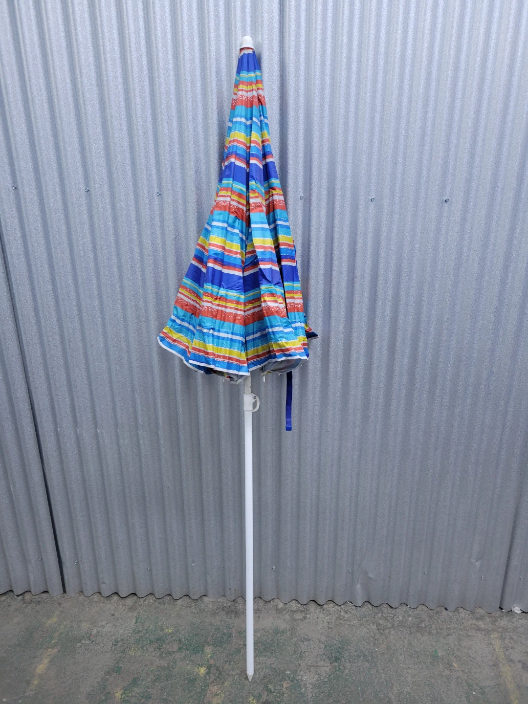 Colorful Striped Beach Umbrella