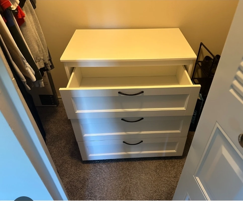 White 3-Drawer Dresser ikea - photo 3
