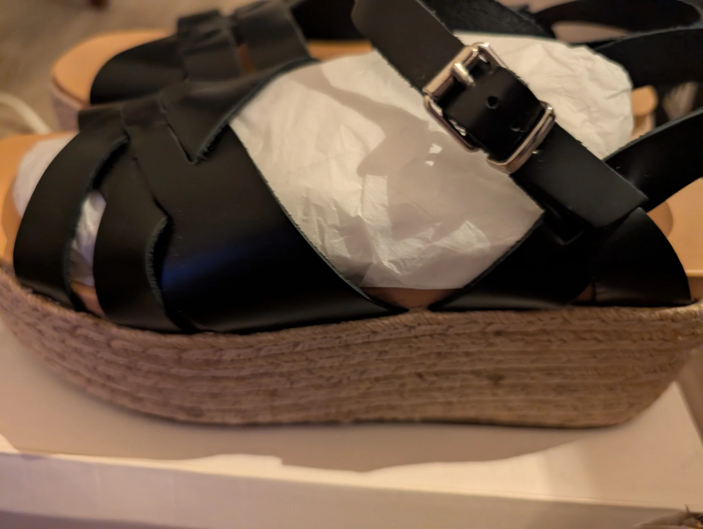 Brand new in box ALDO Black Espadrille Wedge Sandals - photo 5