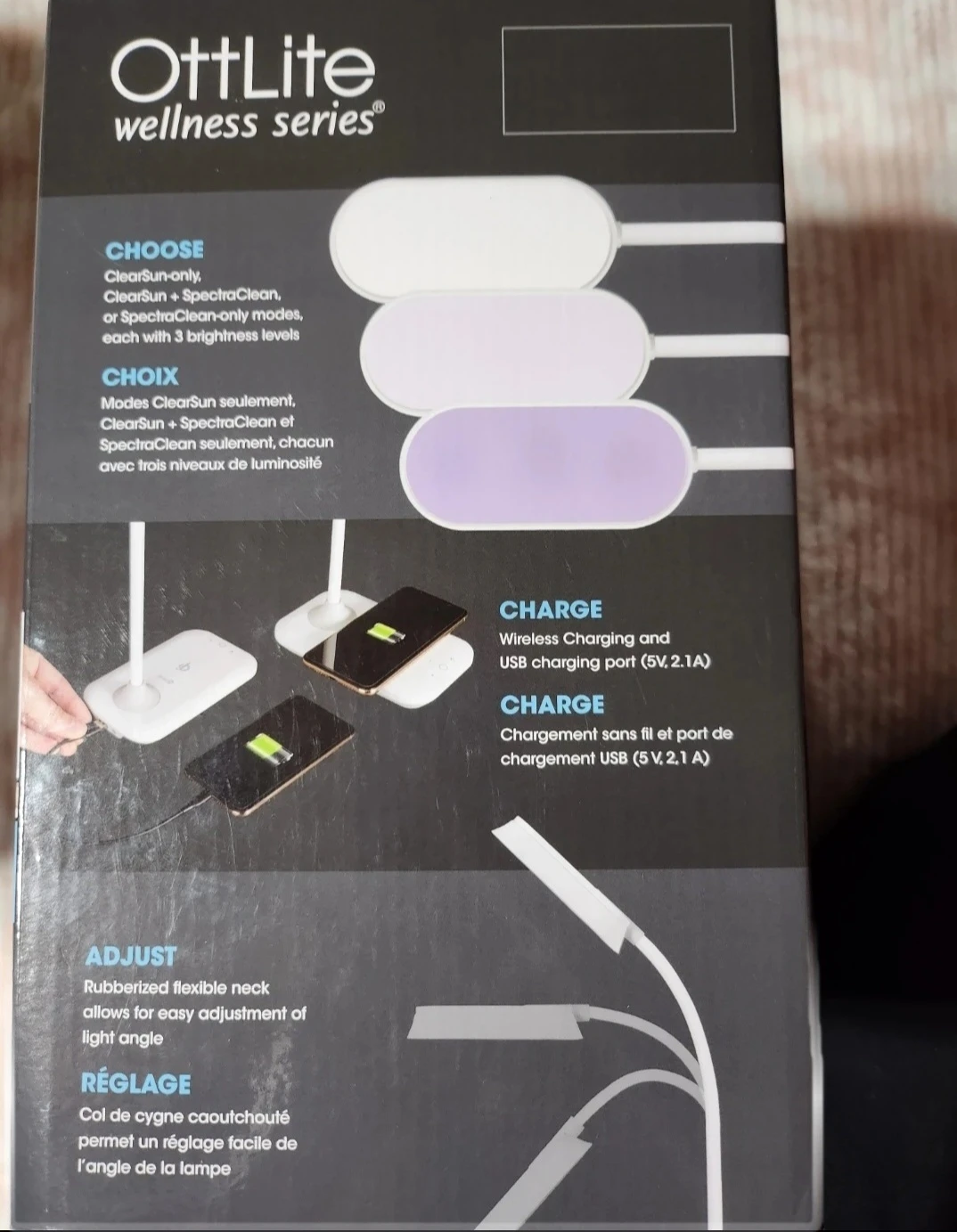 OttLite Achieve LED Desk Lamp with Wireless Charging - photo 4