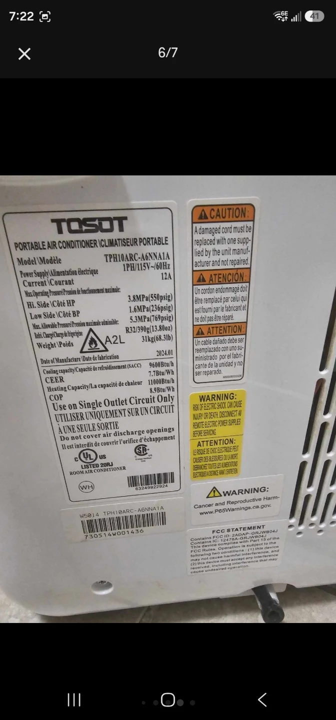 Portable Air Conditioner (used like new) - photo 5