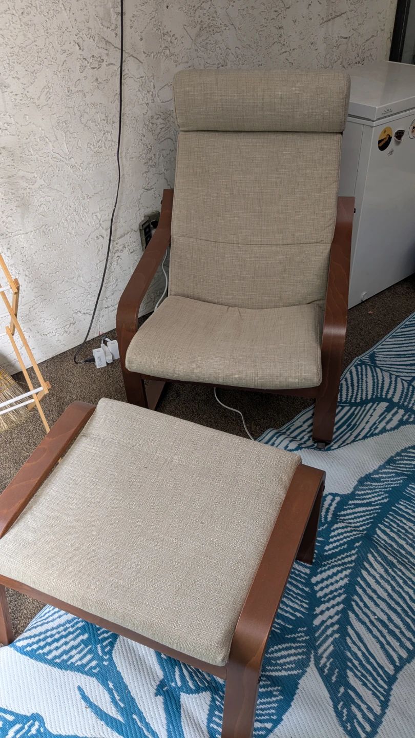 IKEA PELLO Armchair and Footstool
