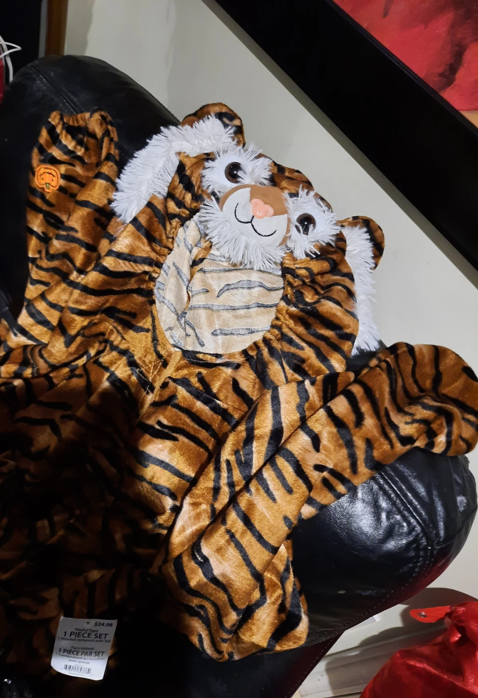 NWT 🐅Adult TIGER Costume Onesie W/Head & Tail - photo 2