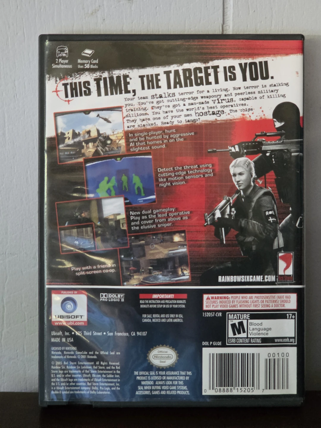Tom Clancy's Rainbow Six Lockdown Nintendo GameCube Game - photo 3