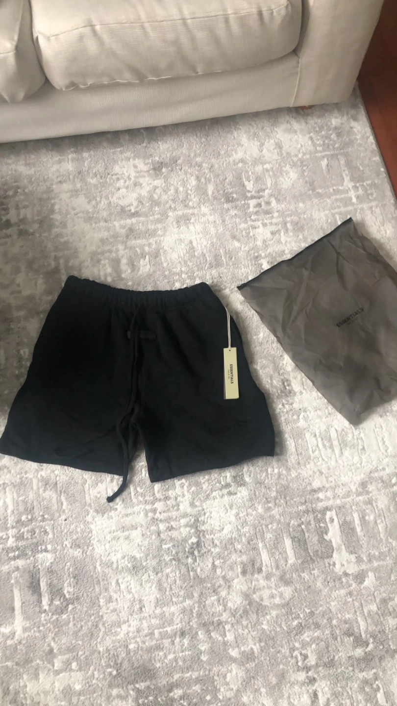 Black Fear of God Essentials Shorts