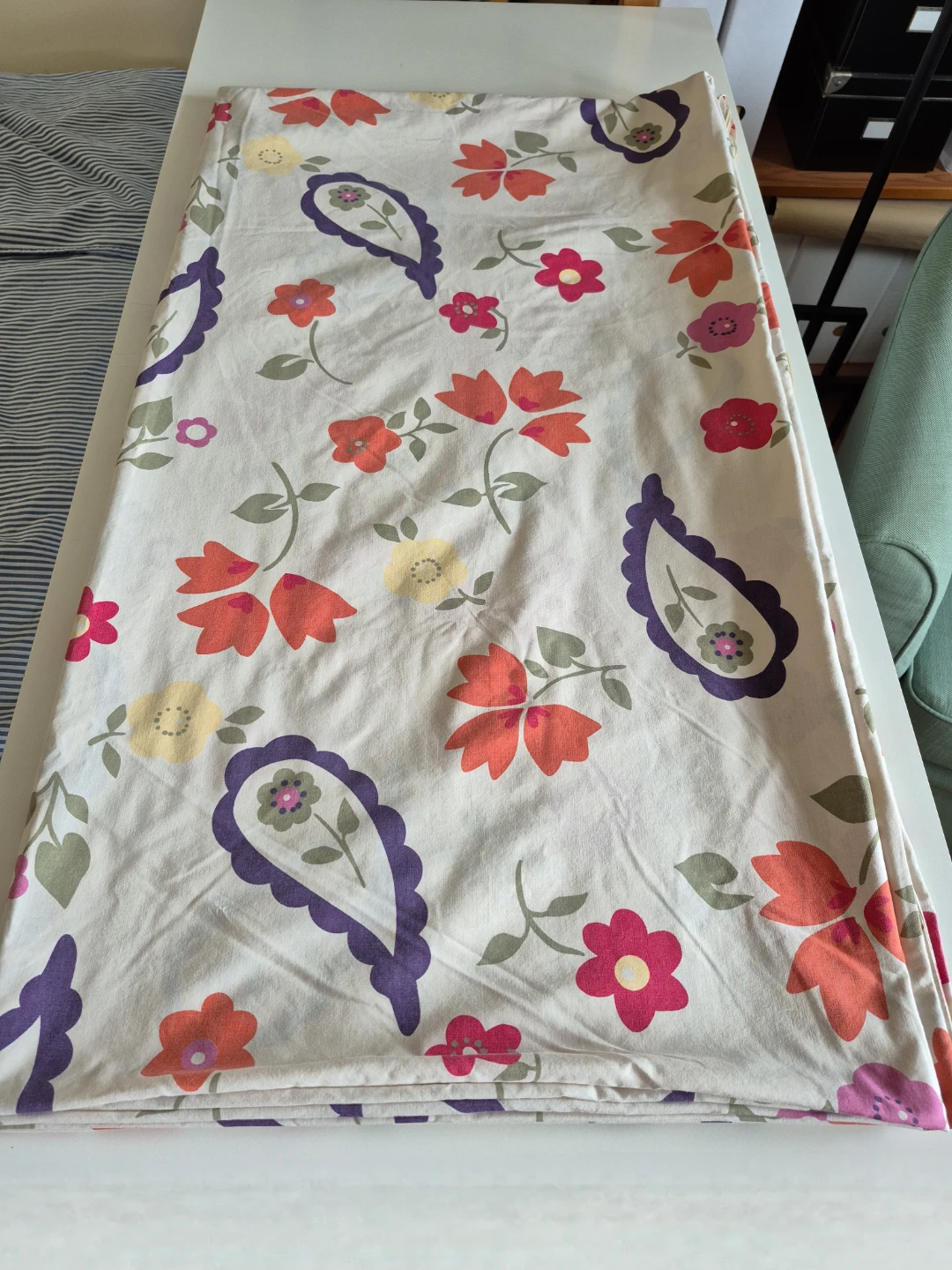 Paisley & Flowers Duvet Cover: Size Double/Full [NOT Ikea] - photo 4