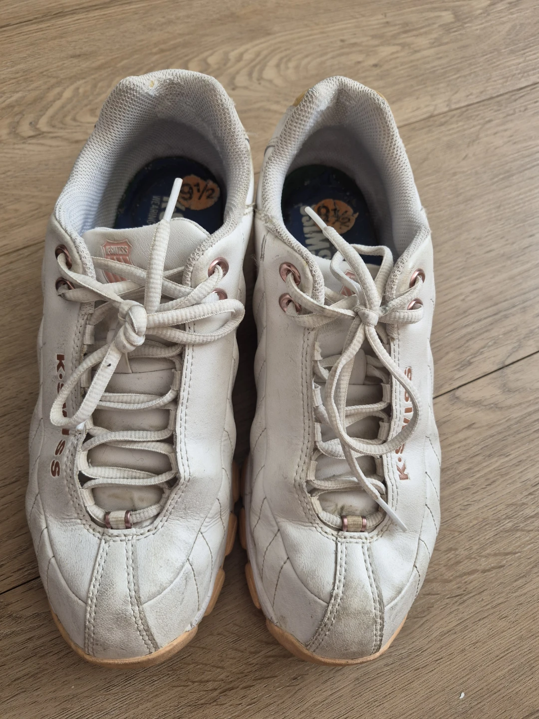 9.5 K-Swiss White Leather Sneakers - photo 3