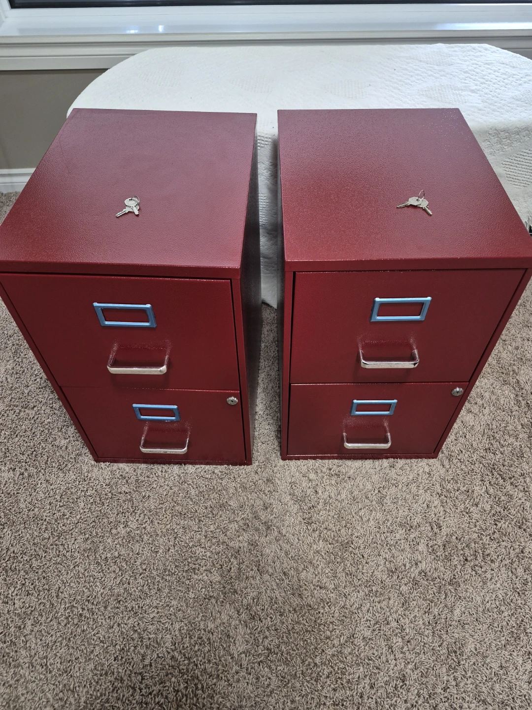 2 Letter Filing Cabinets.Both for $80.