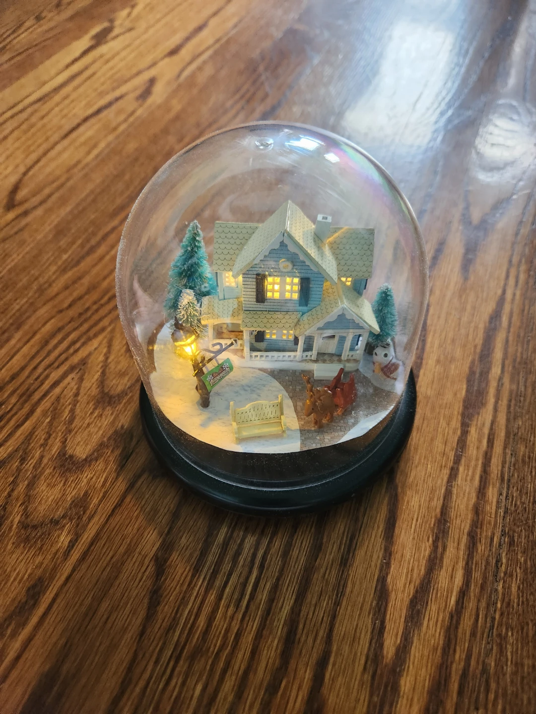 Decorative Snow Globe with House Scene