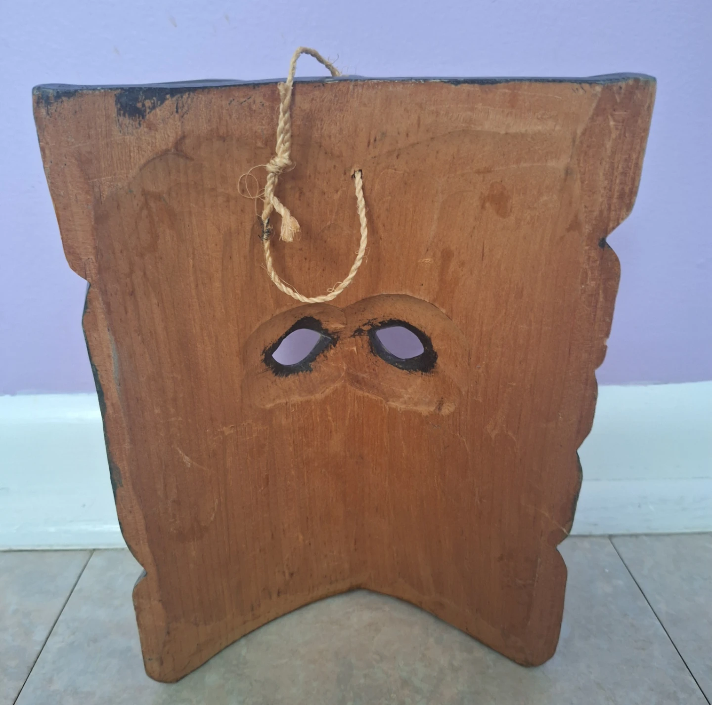 Vintage Wooden Aztec Mayan Hand-carved Mask - photo 4