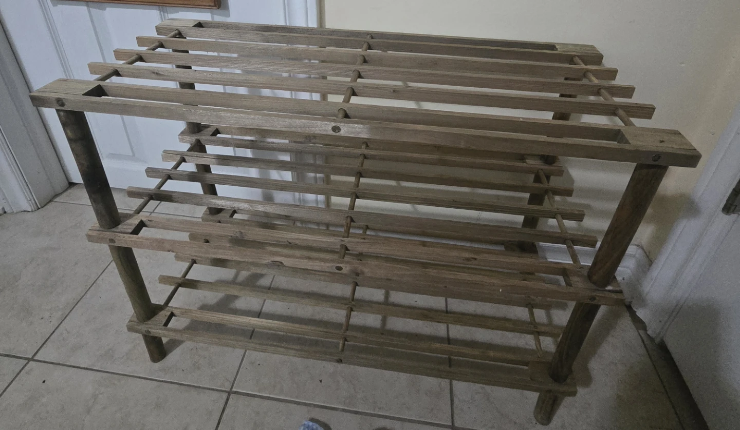Wooden Shoe Rack