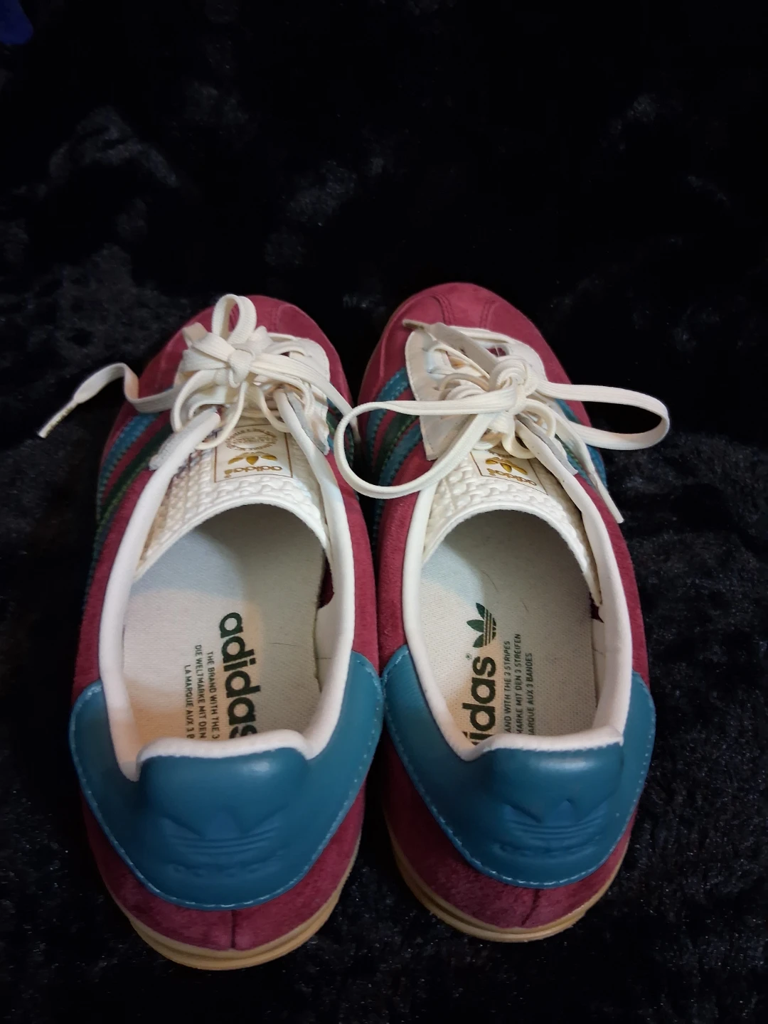 Adidas Gazelle Burgundy Teal Green Suede Sneakers - photo 5