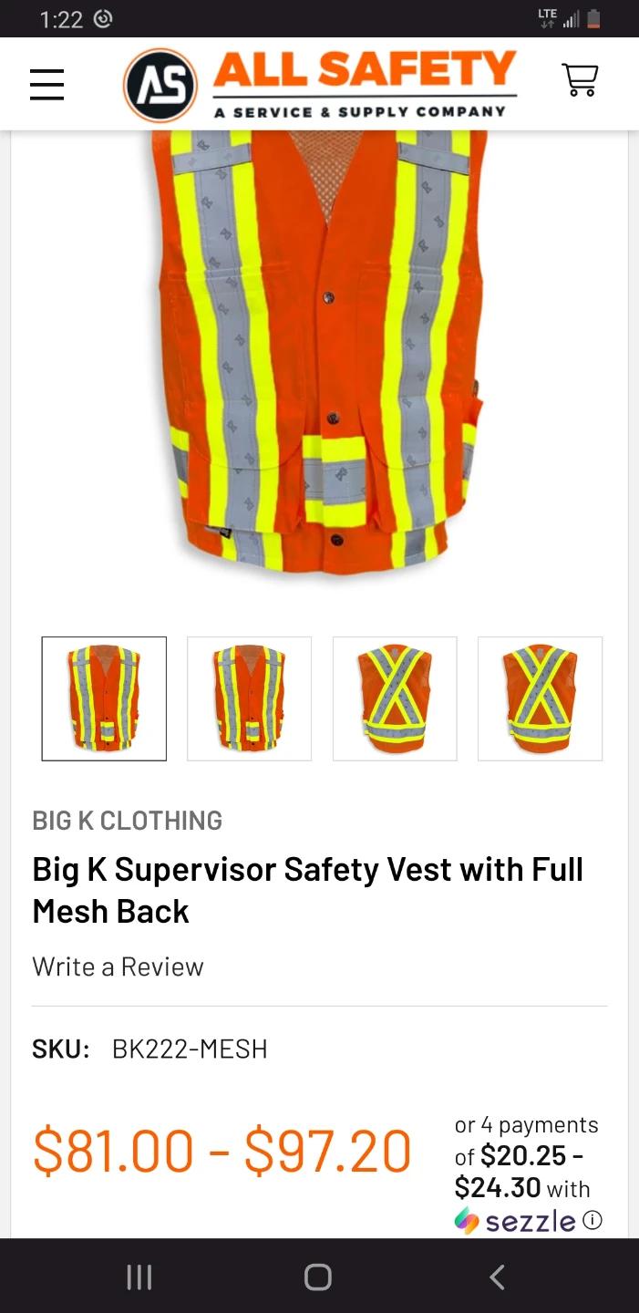 3XL Big K Work vest and hard hat - photo 2