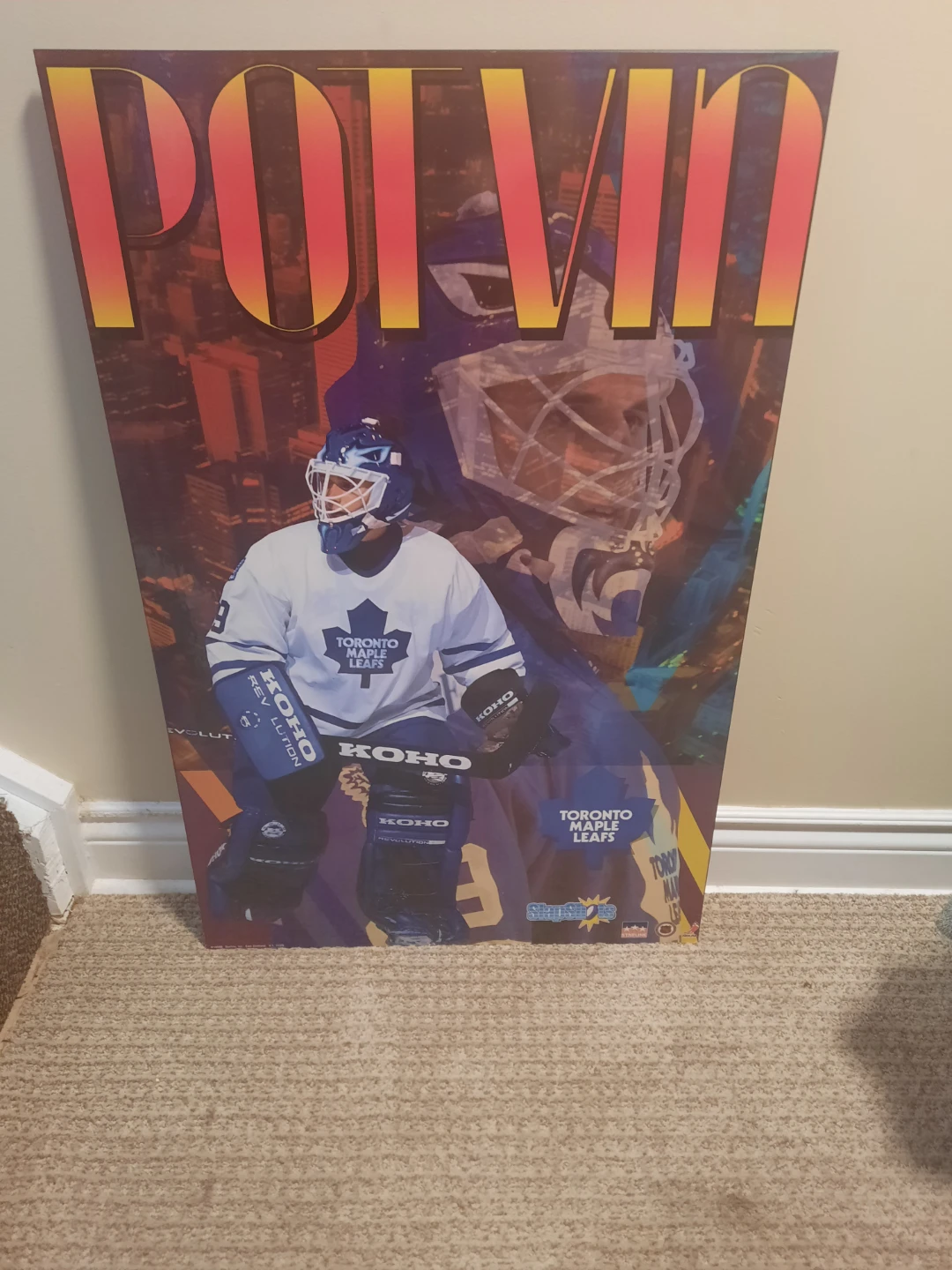 Potvin Toronto Maple Leafs Hockey Poster DRY MOUNT