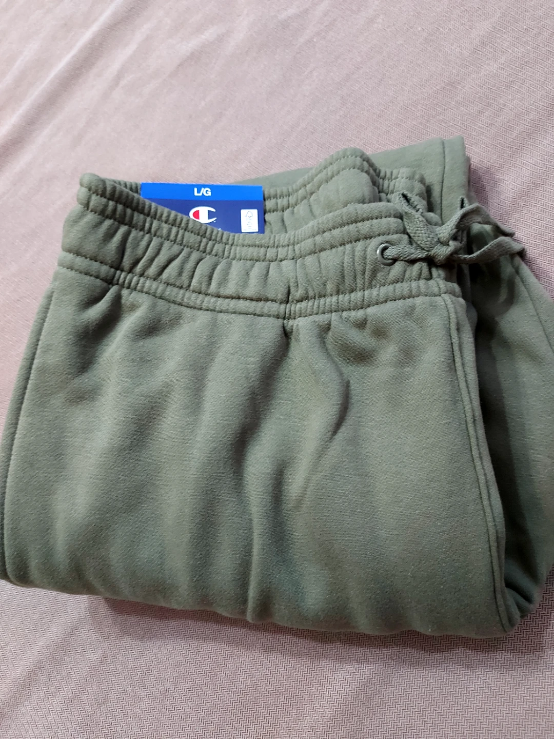 Champion Cargo Sweatpants - Olive Green - Large