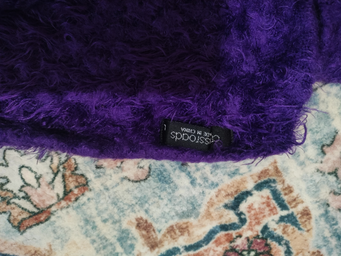 Purple Fuzzy Hooded Sweater / Plush Hoodie - photo 3