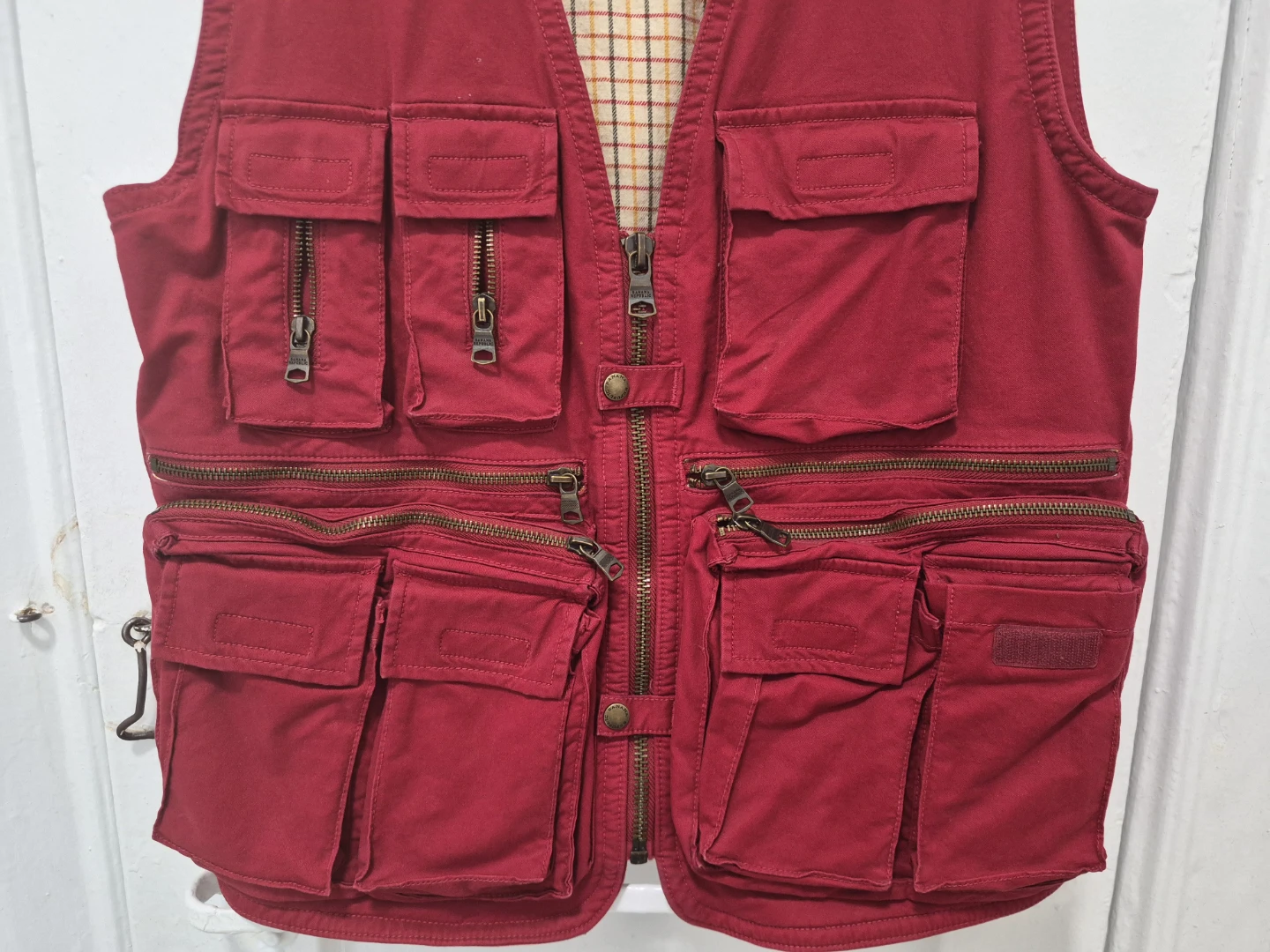 Banana Republic Red Multi-Pocket Utility Vest Size S - photo 2