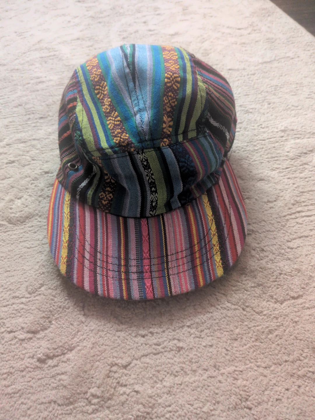Colourful Striped 5-Panel Hat
