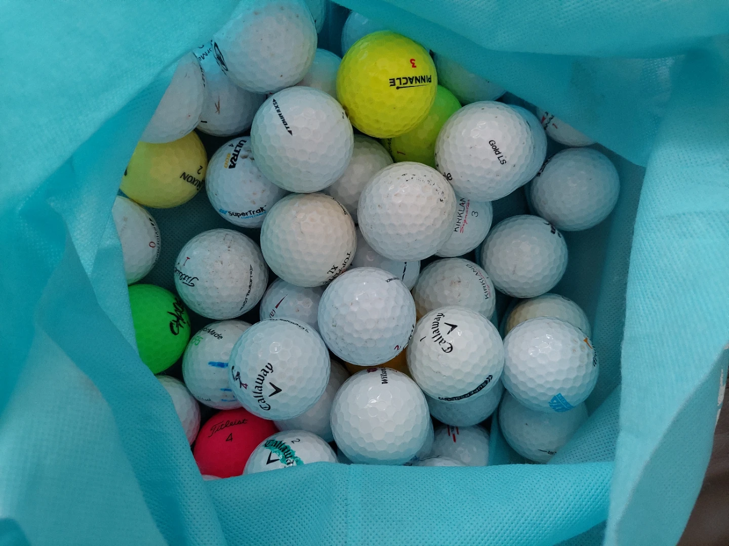 Assortment of 54 Golf Balls - Callaway, Titleist,  & More