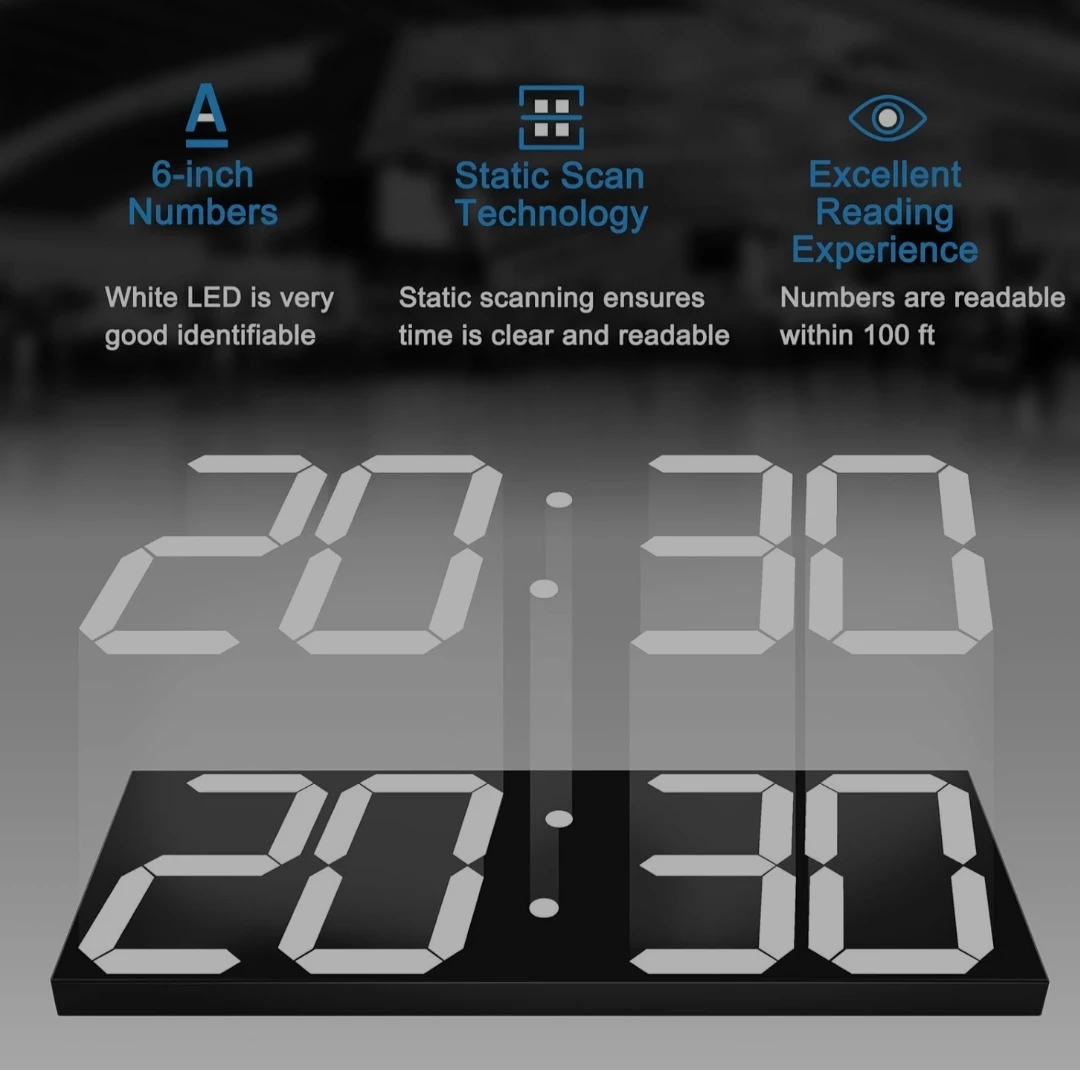 18" LED 6" DIGITAL CLOCK - photo 4
