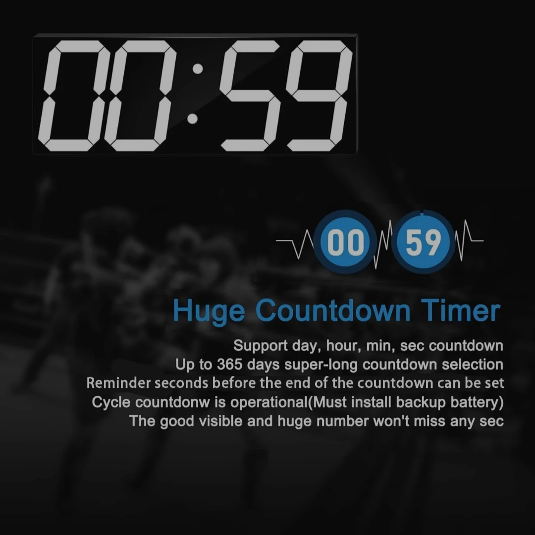 18" LED 6" DIGITAL CLOCK - photo 5