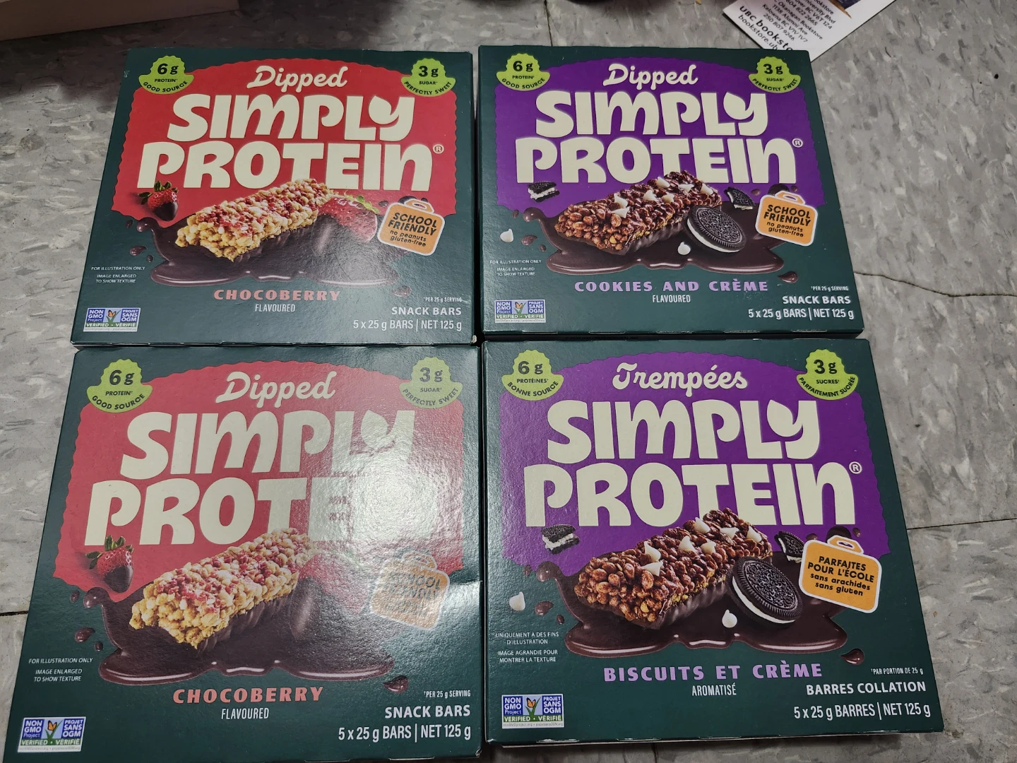 Simply Protein Dipped Snack Bars - 4 Boxes